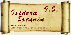 Isidora Soćanin vizit kartica
